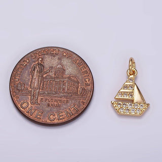 Mini Micro Paved CZ Sail Boat