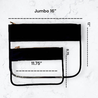Jumbo Nylon Transparent Bag Rainbow / Clear Pouch