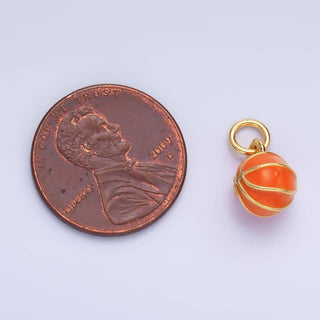 24K Gold Filled Basket Ball Sports 3D Charm