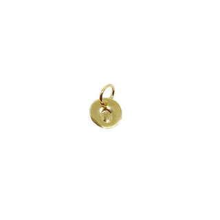 Stamped Micro Initial Letter Charm in 18k Gold Filled