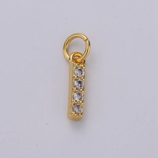 14k Gold Filled Micro CZ Initial Letter