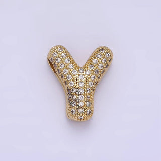 14K Gold Filled 15mm Balloon Bubble Initial Letter