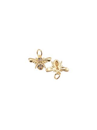 The Charm Bar Company - Gold Embellished Bee Charm
