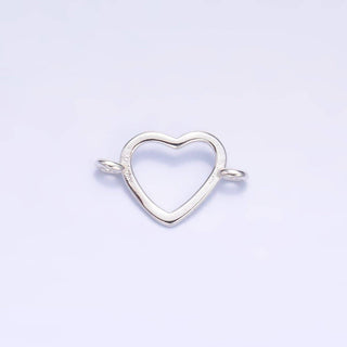 Sterling Silver 7mm Open Heart Connector in Silver