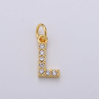 14k Gold Filled Micro CZ Initial Letter