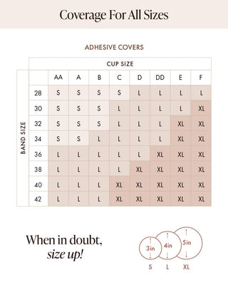 Bare Babe - Adhesive Nipple Covers: Creme / Large