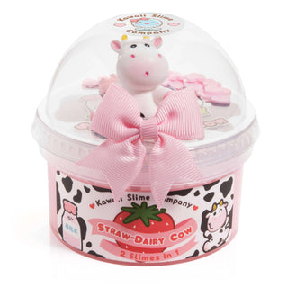 Kawaii Slime Company - Straw-Dairy Cow Signature Dome™ Slime