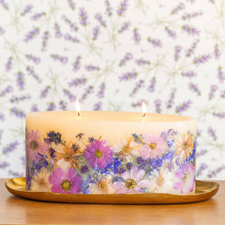 Rosy Rings - Statement Botanical Candle - Roman Lavender