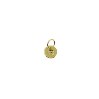 Stamped Micro Initial Letter Charm in 18k Gold Filled