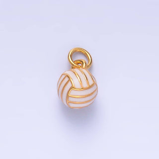 Volley Ball Enamel 3D Charm