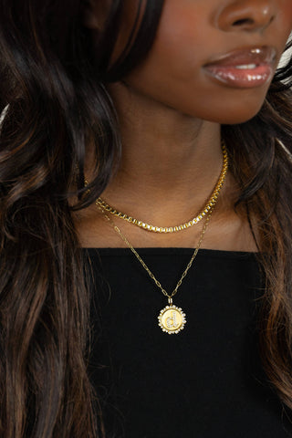 The Sis Kiss - Mini Paperclip Chain Necklace | Threader Charm Necklace  : 16" + 2"