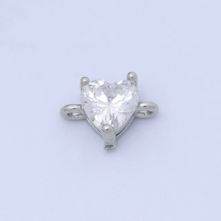 Mini Heart Connector Charms