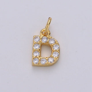 14k Gold Filled Micro CZ Initial Letter