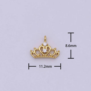 Gold Mini Princess Tiara Charm