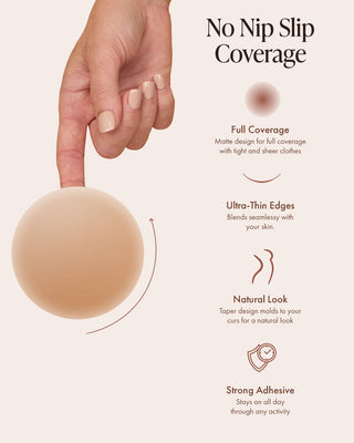Bare Babe - Adhesive Nipple Covers: Creme / Large