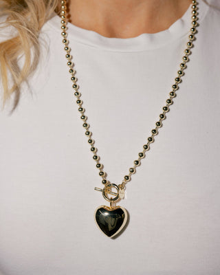 The Sis Kiss - 5mm Ball Chain with Toggle | Charm Necklace Gold / 18" Chain