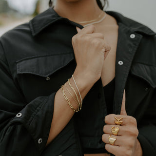 The Sis Kiss - The Leo Bracelet (Essentials Collection): Silver