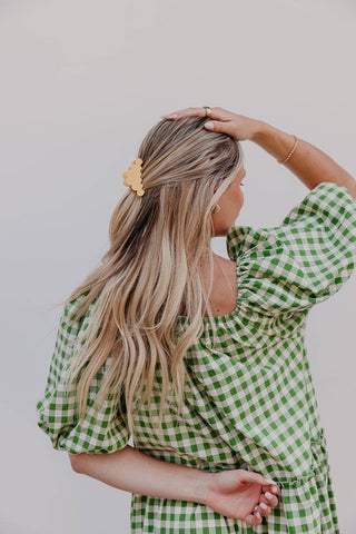 KAXI - KAXI SCALLOPED MINI HOLD EVERYTHING CLAW: BUTTER YELLOW