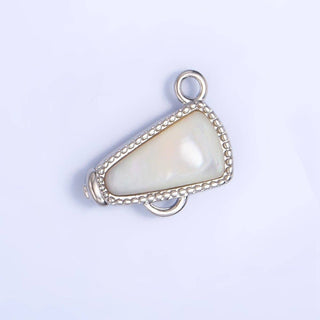 24K Cheer Megaphone Charm in Gold & Silver