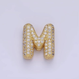 14K Gold Filled 15mm Balloon Bubble Initial Letter