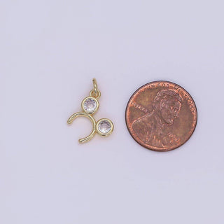 Clear CZ Round Mini Headband Charm
