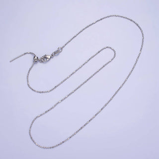 18 Inch Bead Chain Slider Necklace: Sliver