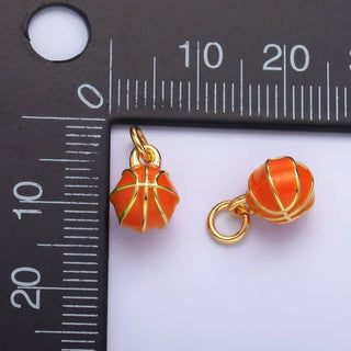 24K Gold Filled Basket Ball Sports 3D Charm