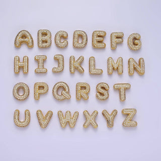 14K Gold Filled 15mm Balloon Bubble Initial Letter