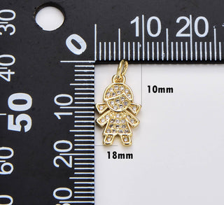 Beads Creation - Boy and Girl Charm Pendant