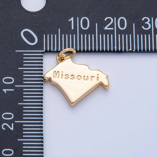 18K Gold Filled Utah State Charm