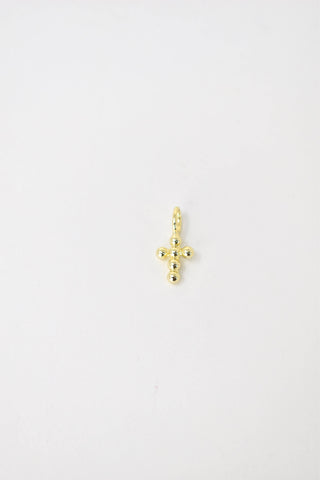 The Sis Kiss - Mini Hope Cross Charm: Gold