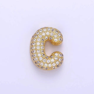 14K Gold Filled 15mm Balloon Bubble Initial Letter