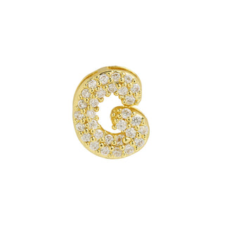 Cz Mini Bubble Initial Custom Word Letter & Number Charms
