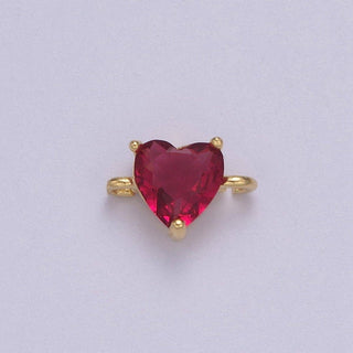 Mini Heart Connector Charms