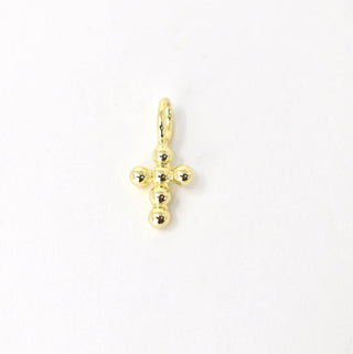 The Sis Kiss - Mini Hope Cross Charm: Gold