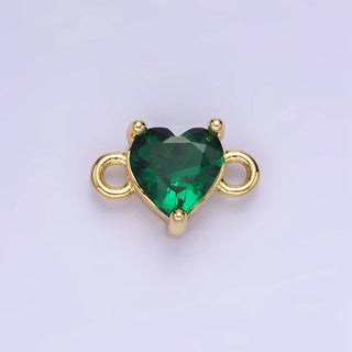 14K Gold Filled 7mm CZ Heart Connector