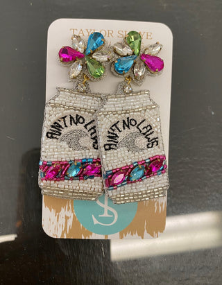 Ain’t No Laws Beaded Earrings
