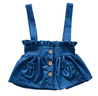 Presley Denim Suspender Skirt