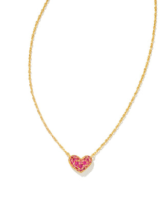 Ari Pave Crystal Heart Necklace