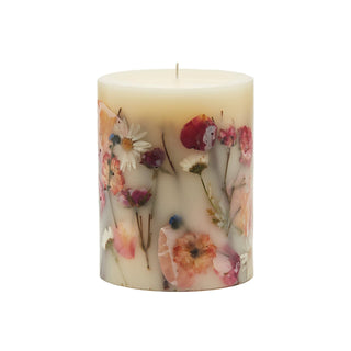 Apricot Rose Medium Round Botanical Candle