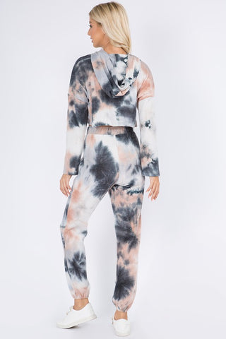 Long Sleeve Waffle Hoodie Legging Set