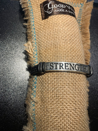 Good Works- Stamped Metal Bracelets