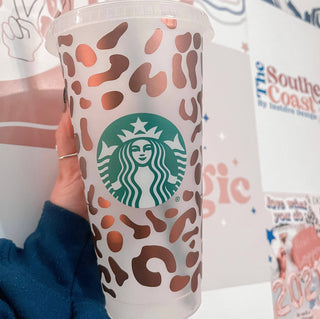 Leopard Reusable Iced Coffee Cup