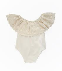 Kenzie Lace Flutter Sleeve Leotard