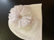 White w/ Rhinestone flower
