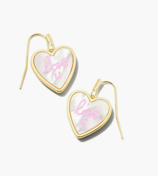 Love U Gold Drop Earrings