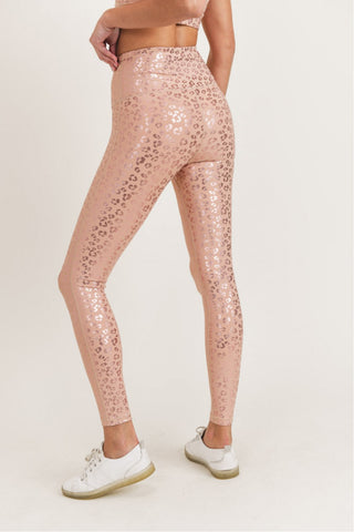 High-Rise Leopard Shimmer Leggings