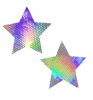 Liquid Party Silver Holographic Starry Nights Nipztix Pasties