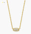 Gold Metal White CZ