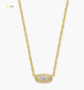 Gold Metal White CZ
